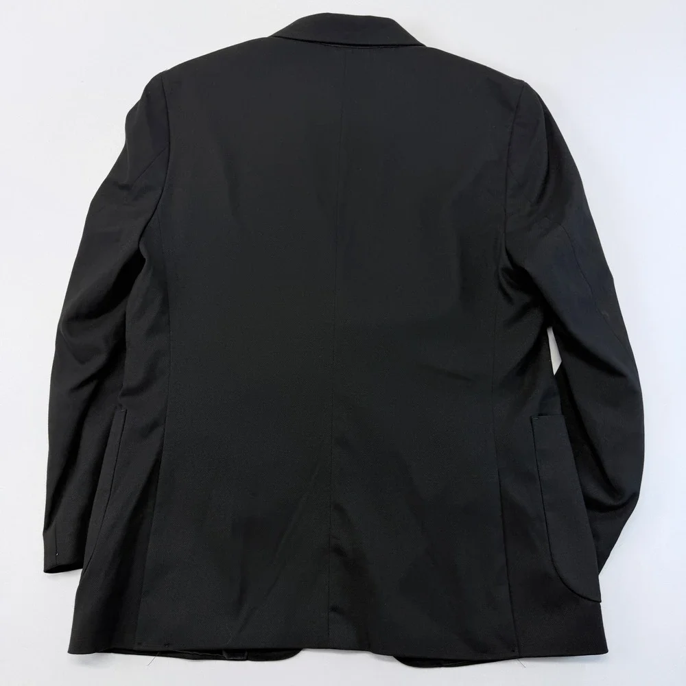 Banana Republic Mens Black Tailored Fit Textured Two Button Blazer Jacket 42S